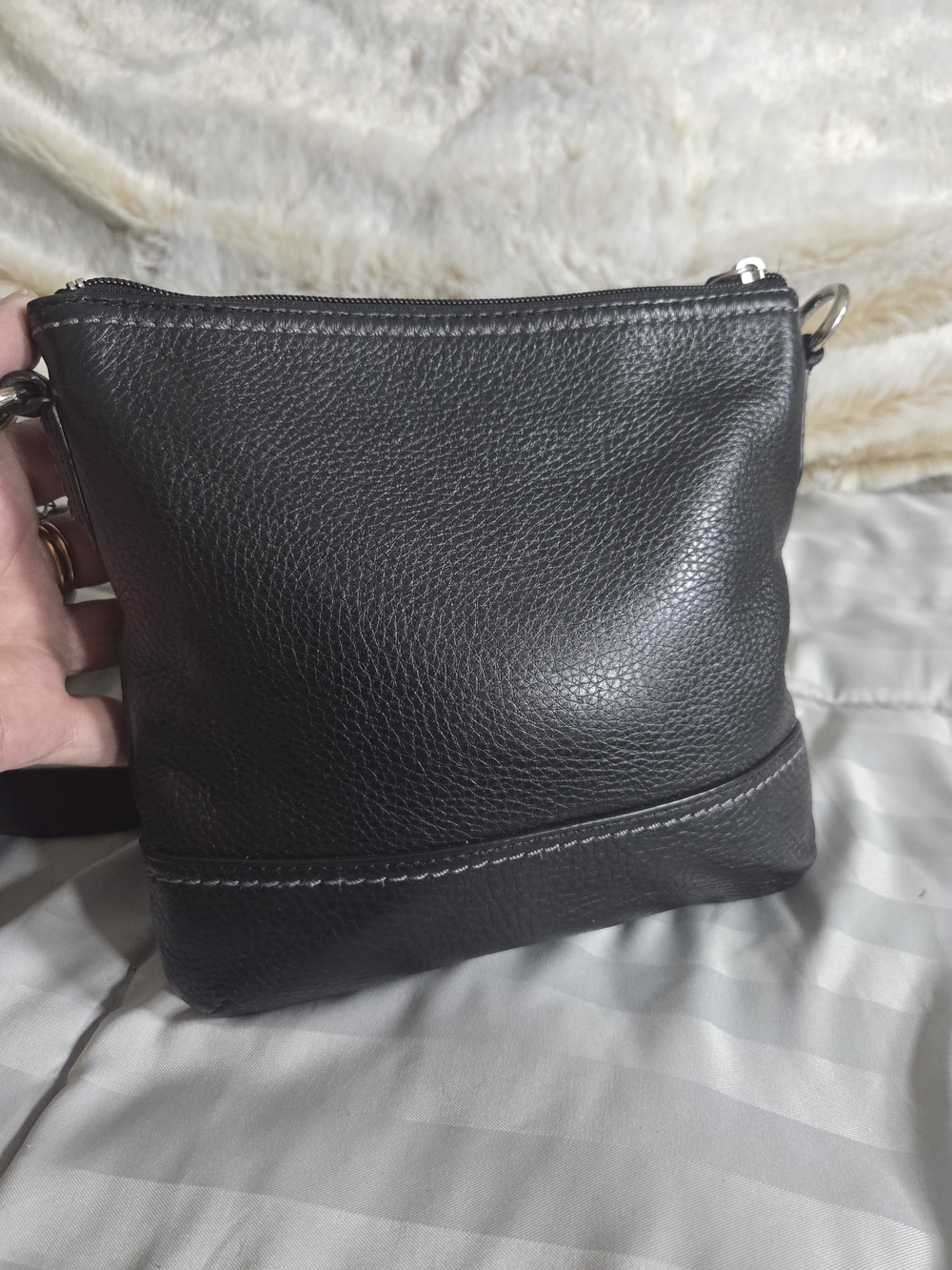 Coach Park Swingpack Black Leather Crossbody Bag - Picture 8 of 13